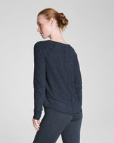 SPANX® SoftStretch Long Sleeve V-Neck Top | Very Black / Light Very Black